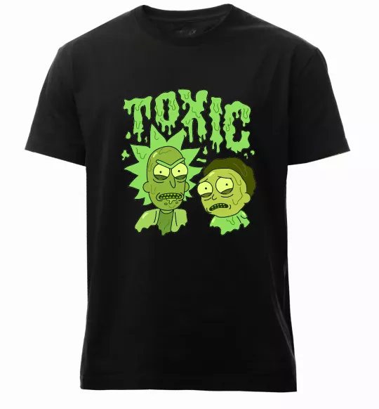 Мужская премиум футболка Toxic Rick and Morty Черный фото