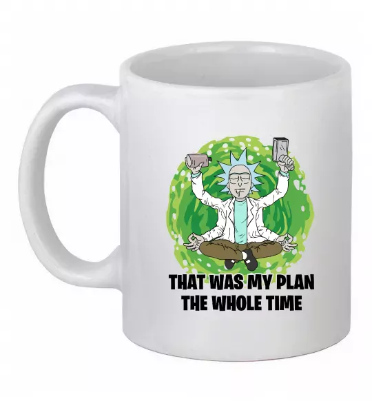 Чашка керамическая That was my plan Rick Белый фото