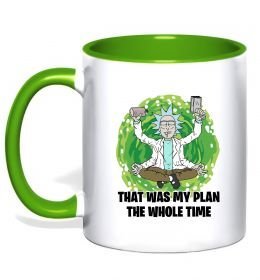 Чашка с цветной ручкой That was my plan Rick