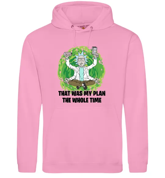 Женская толстовка (худи) That was my plan Rick Розовый фото
