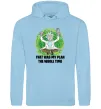Женская толстовка (худи) That was my plan Rick Голубой фото