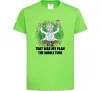 Детская футболка That was my plan Rick Лаймовый фото