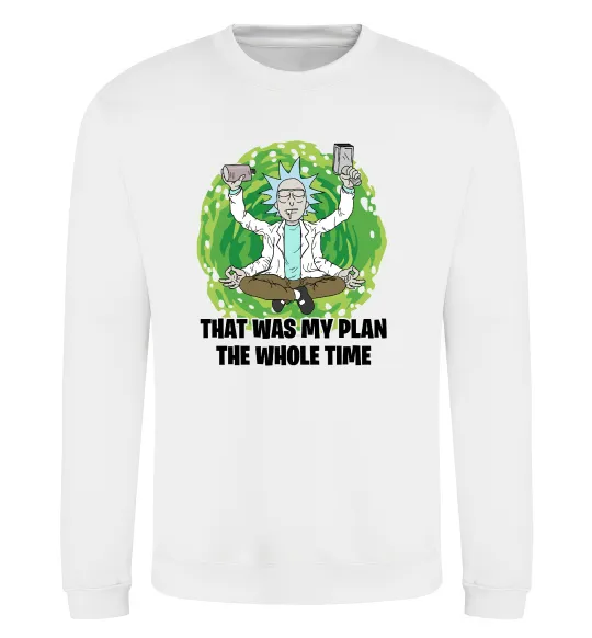 Світшот That was my plan Rick Білий фото