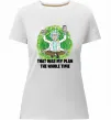 Жіноча преміум футболка That was my plan Rick Білий фото