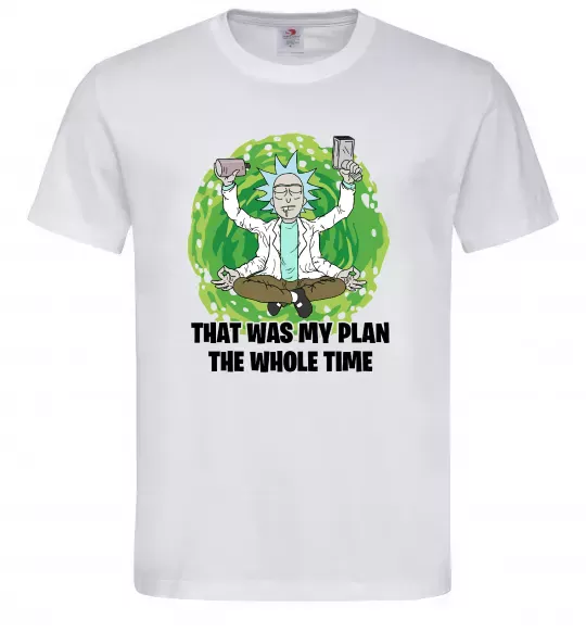 Чоловіча футболка That was my plan Rick Білий фото