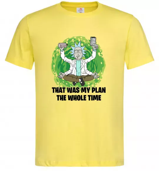 Чоловіча футболка That was my plan Rick Лимонний фото