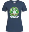 Жіноча футболка That was my plan Rick Темно-синій фото