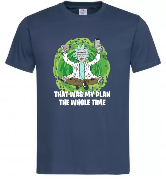 Чоловіча футболка That was my plan Rick Темно-синій фото