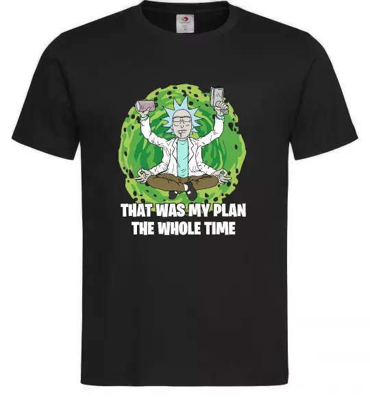 Чоловіча футболка That was my plan Rick Чорний фото