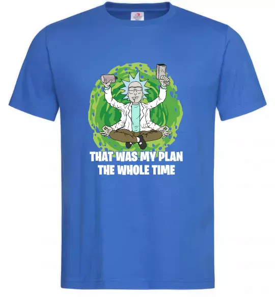 Чоловіча футболка That was my plan Rick Яскраво-синій фото