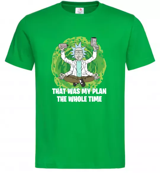 Чоловіча футболка That was my plan Rick Зелений фото