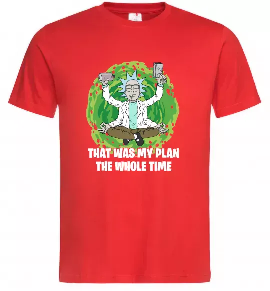 Чоловіча футболка That was my plan Rick Червоний фото
