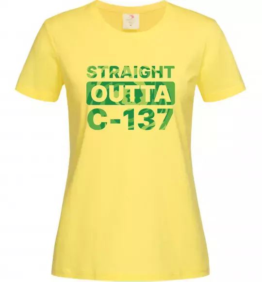 Жіноча футболка Straight outta C-137 Лимонний фото