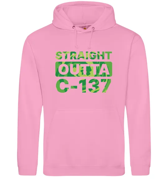 Мужская толстовка (худи) Straight outta C-137 Розовый фото