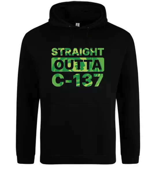 Женская толстовка (худи) Straight outta C-137 Черный фото