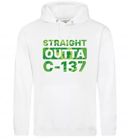 Женская толстовка (худи) Straight outta C-137 Белый фото