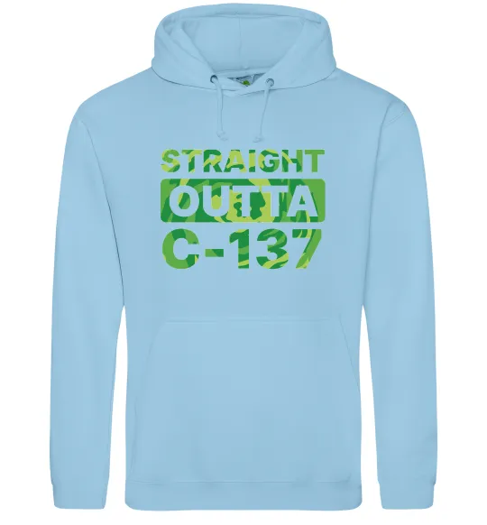 Женская толстовка (худи) Straight outta C-137 Голубой фото