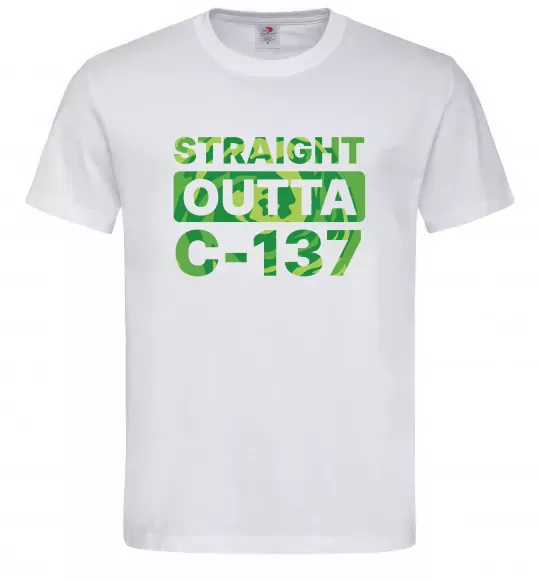 Чоловіча футболка Straight outta C-137 Білий фото