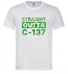 Чоловіча футболка Straight outta C-137 Білий фото