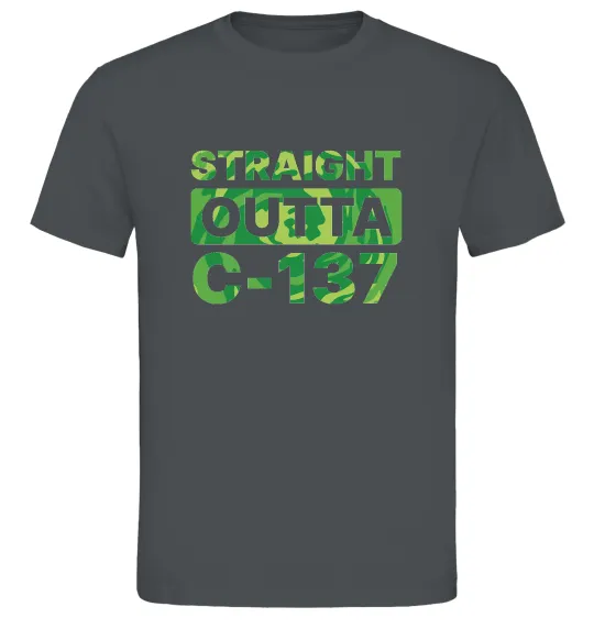 Чоловіча футболка Straight outta C-137 Графіт фото