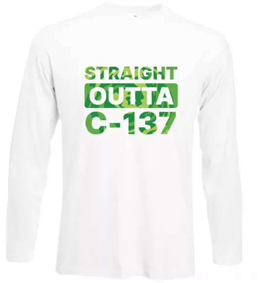 Лонгслів Straight outta C-137 Білий фото