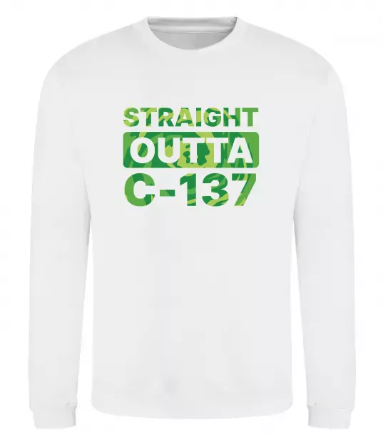 Свитшот Straight outta C-137 Белый фото