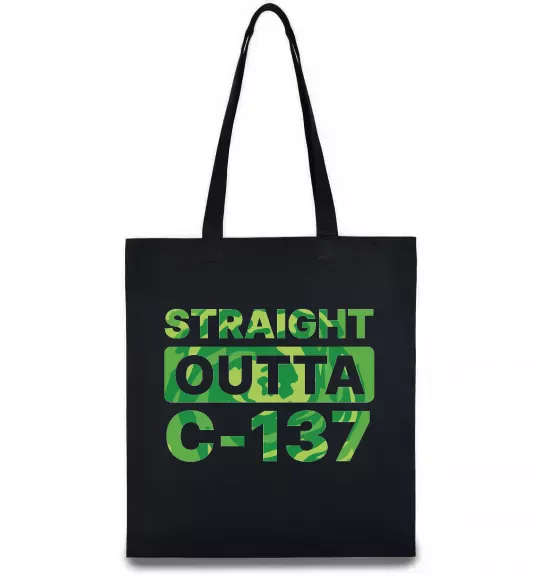 Еко-сумка Straight outta C-137 Чорний фото