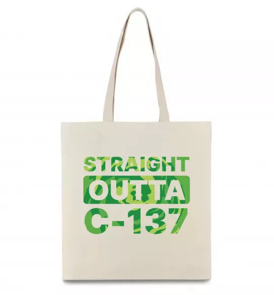 Еко-сумка Straight outta C-137 Бежевий фото