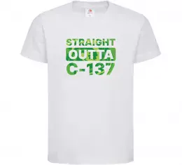 Детская футболка Straight outta C-137 Белый фото