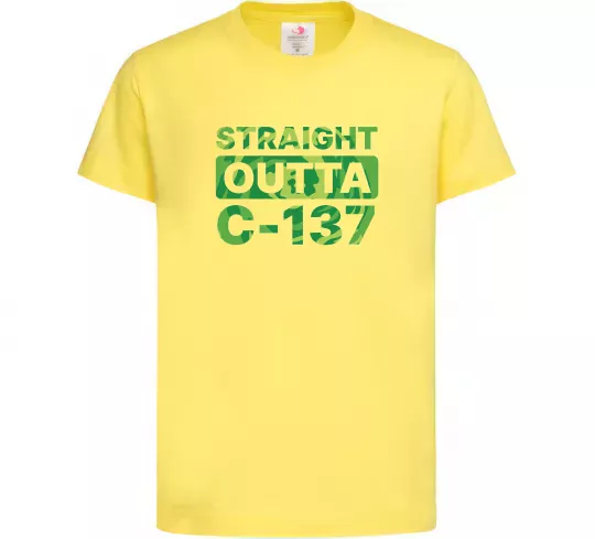 Детская футболка Straight outta C-137 Лимонный фото