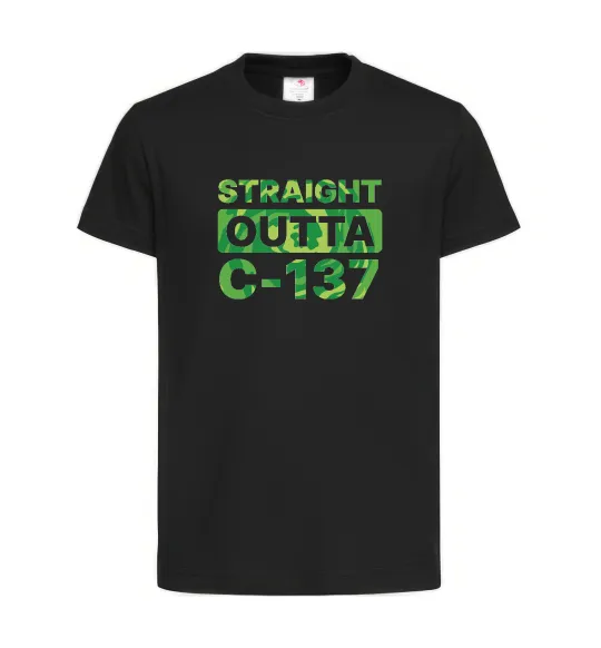 Дитяча футболка Straight outta C-137 Чорний фото