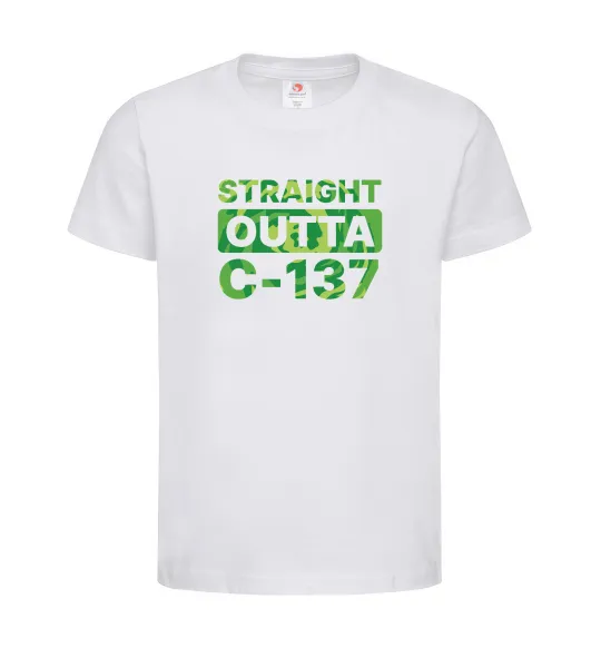 Дитяча футболка Straight outta C-137 Білий фото