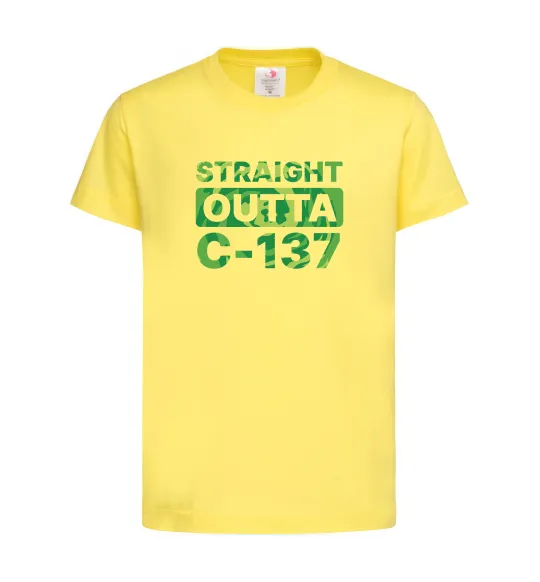 Дитяча футболка Straight outta C-137 Лимонний фото
