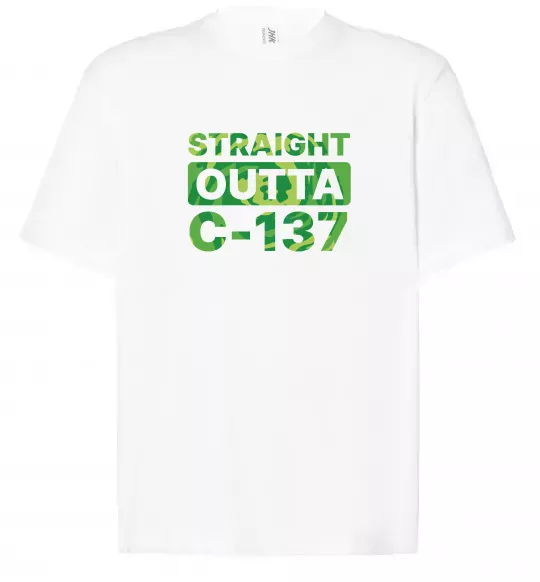 Футболка Оверсайз Straight outta C-137 Білий фото