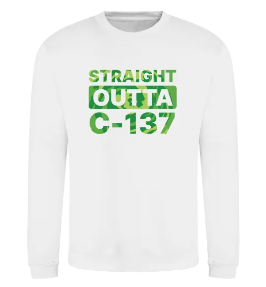 Світшот Straight outta C-137 Білий фото