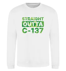 Світшот Straight outta C-137 Білий фото