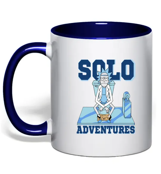 Чашка с цветной ручкой Solo adventures Глубокий темно-синий фото