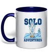 Чашка с цветной ручкой Solo adventures Глубокий темно-синий фото