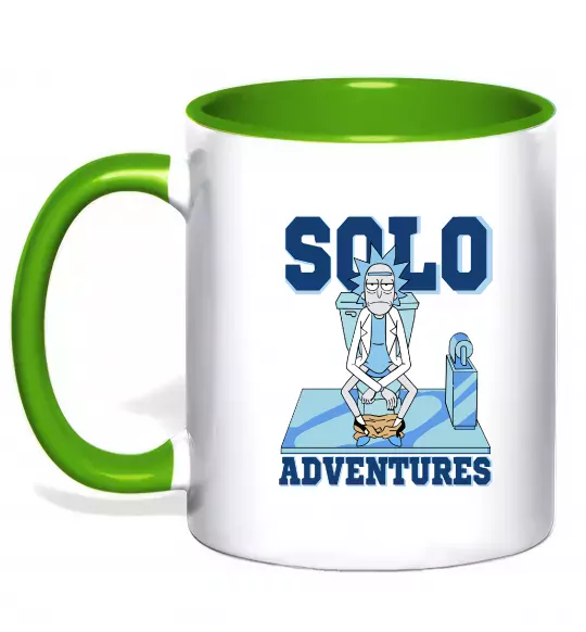 Чашка с цветной ручкой Solo adventures Зеленый фото