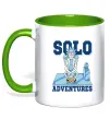 Чашка с цветной ручкой Solo adventures Зеленый фото