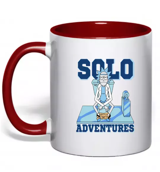 Чашка с цветной ручкой Solo adventures Красный фото