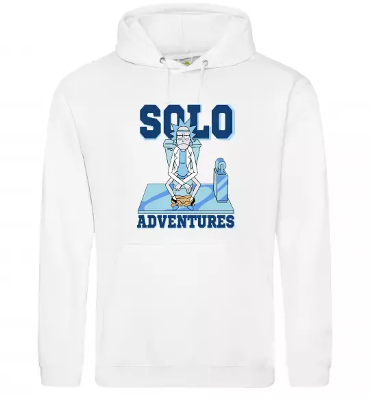 Женская толстовка (худи) Solo adventures Белый фото