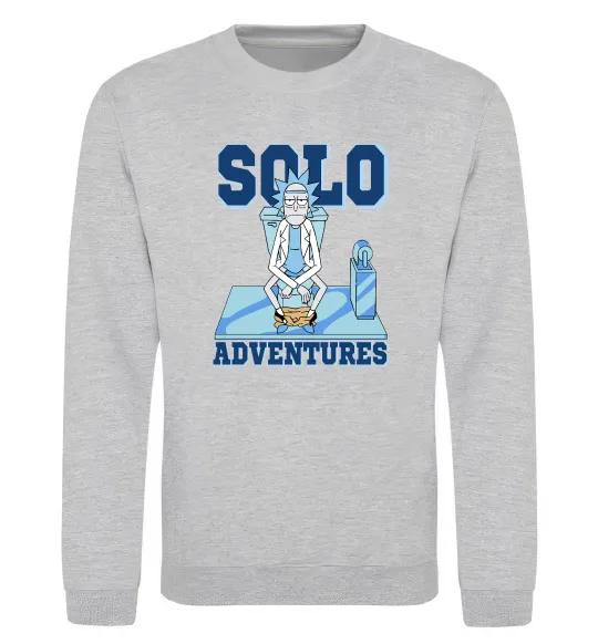 Світшот Solo adventures Сірий меланж фото