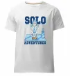 Мужская премиум футболка Solo adventures Белый Мужская премиум футболка Solo adventures Белый фото