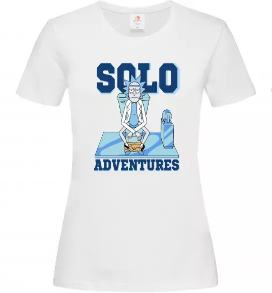 Женская футболка Solo adventures Белый фото