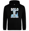 Женская толстовка (худи) Solo adventures Черный фото