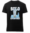 Мужская премиум футболка Solo adventures Черный Мужская премиум футболка Solo adventures Черный фото