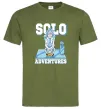 Мужская футболка Solo adventures Оливковый фото