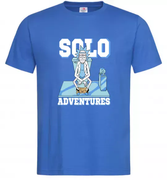 Мужская футболка Solo adventures Ярко-синий фото