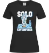 Женская футболка Solo adventures Черный фото